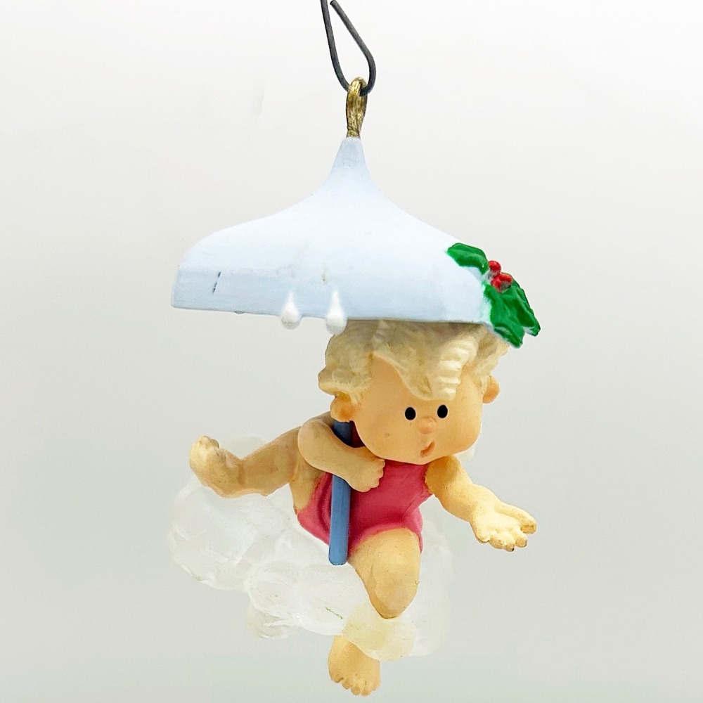 December Showers Hallmark Ornament 1987 Angel on Cloud